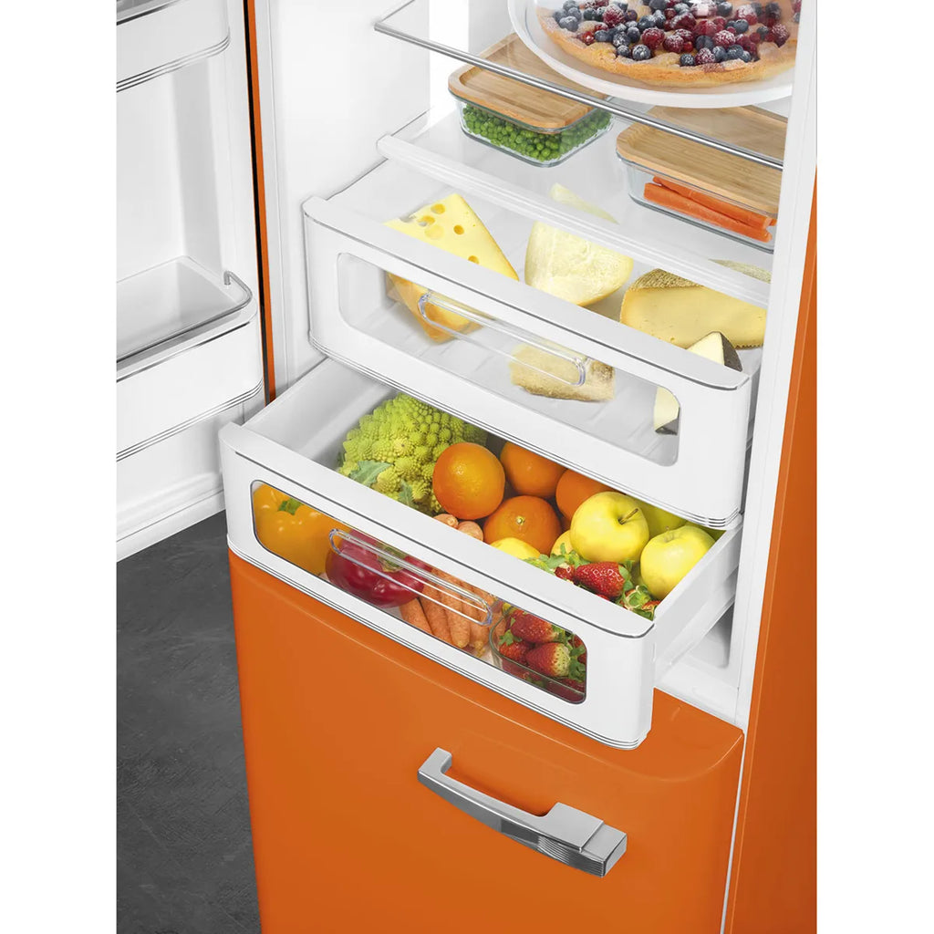 Lodówka wolnostojąca FAB Smeg FAB32LOR6 50's Style Pomarańczowy