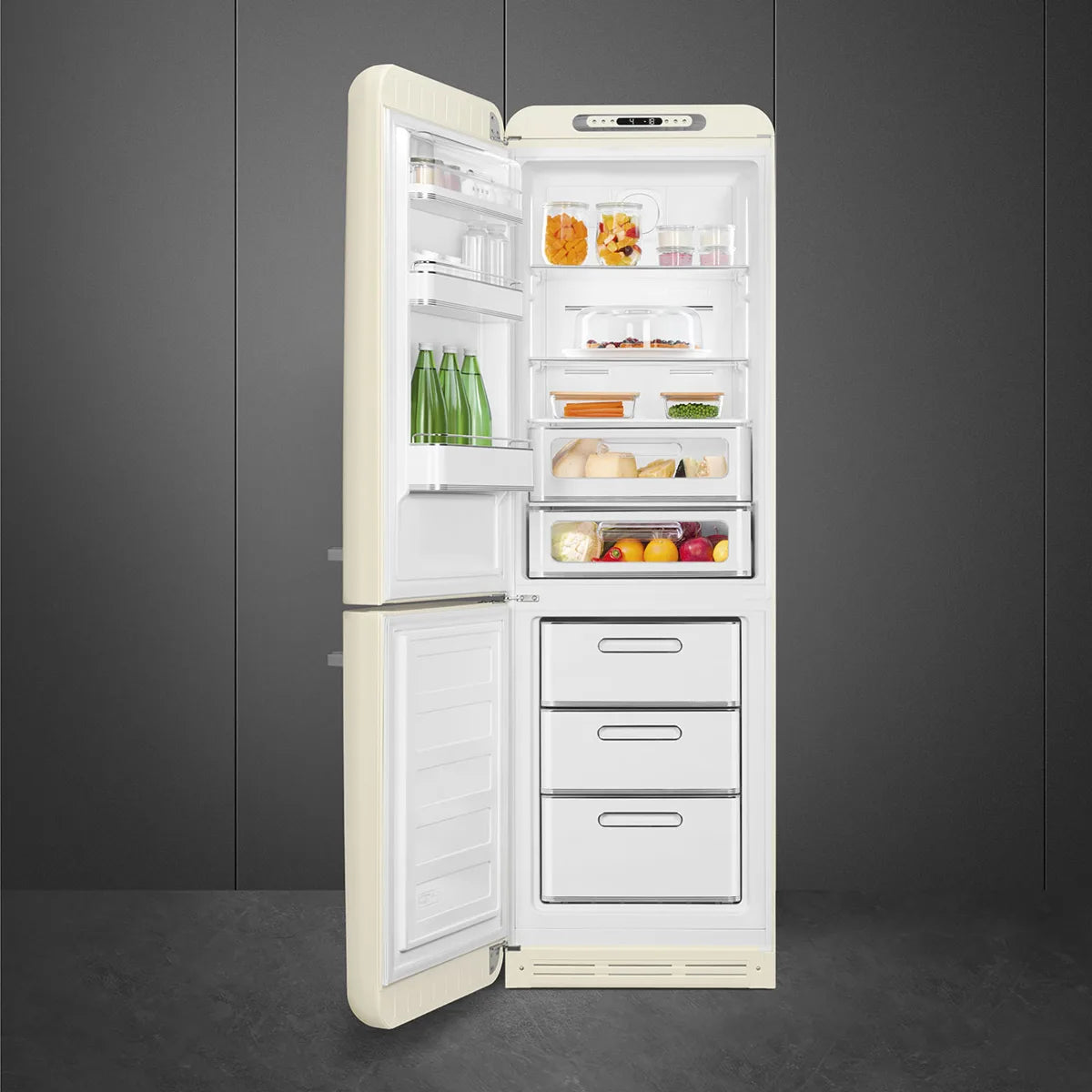 Lodówka wolnostojąca FAB Smeg FAB32LCR6 50's Style Kremowy