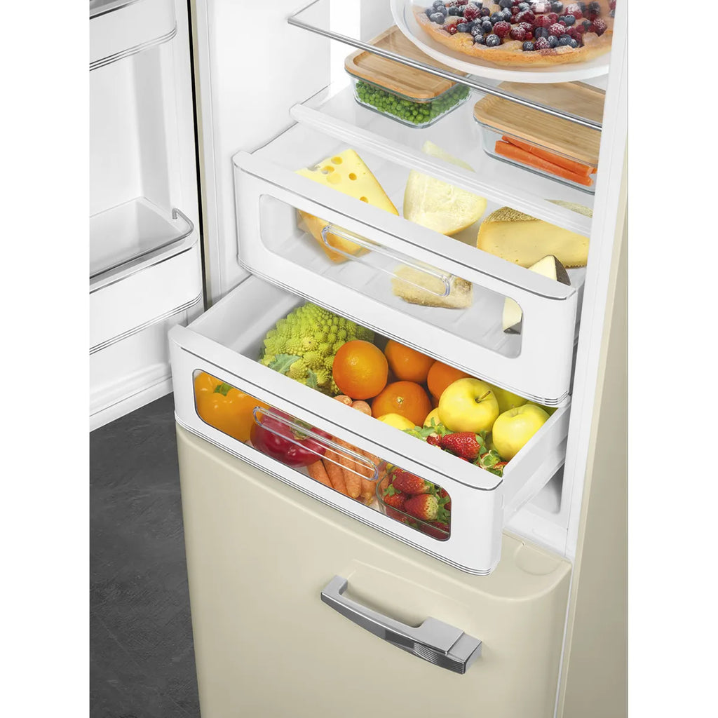 Lodówka wolnostojąca FAB Smeg FAB32LCR6 50's Style Kremowy