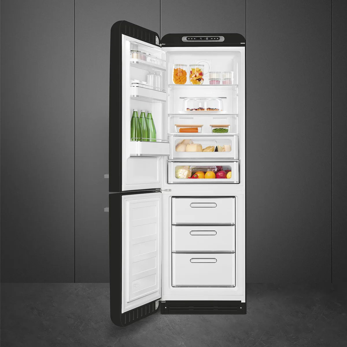 Lodówka wolnostojąca FAB Smeg FAB32LBL6 50's Style Czarny