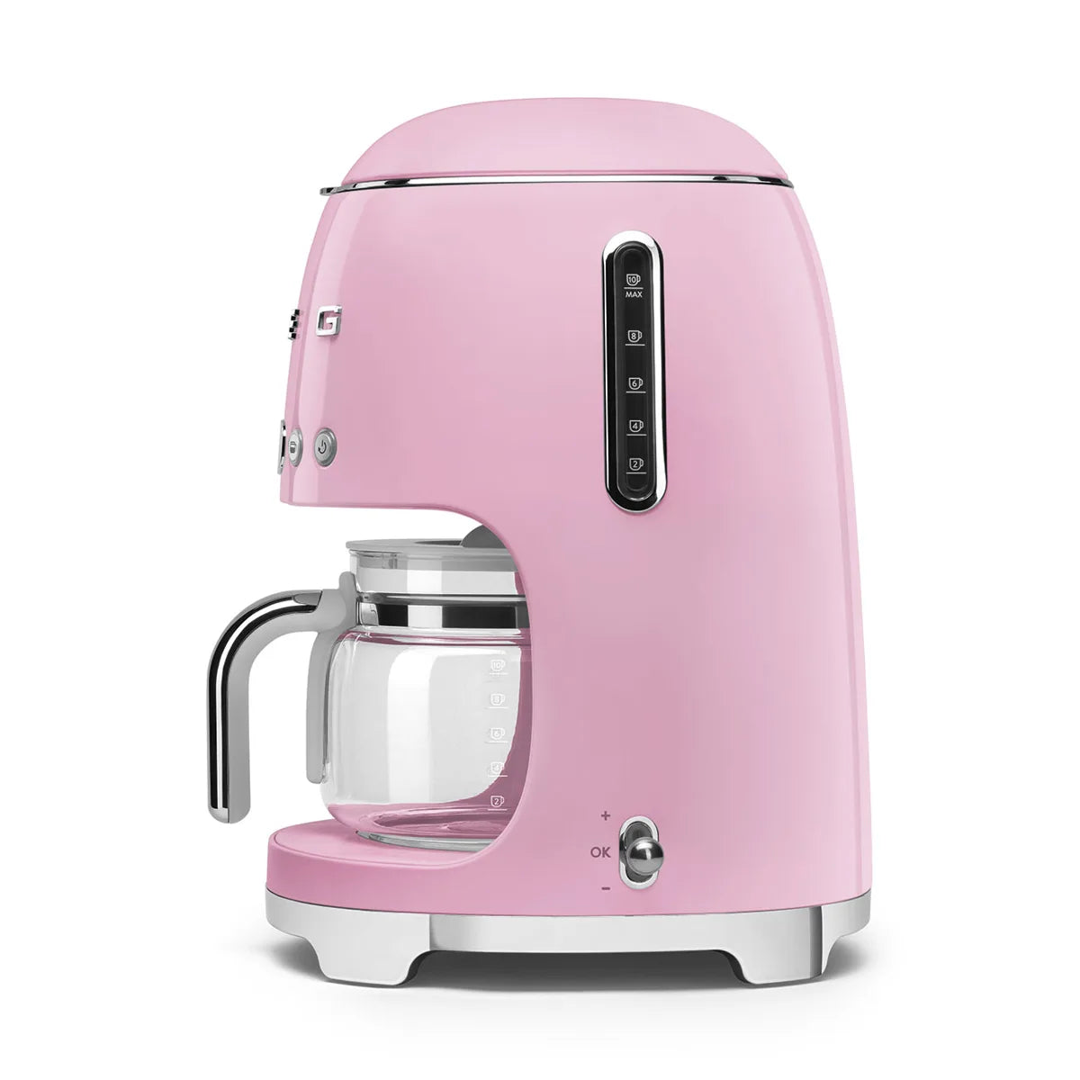 Przelewowy ekspres do kawy Smeg DCF02PKEU Pastelowy róż 50's Style