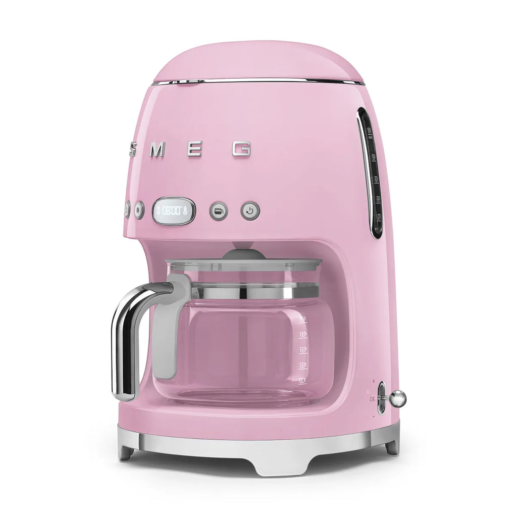 Przelewowy ekspres do kawy Smeg DCF02PKEU Pastelowy róż 50's Style