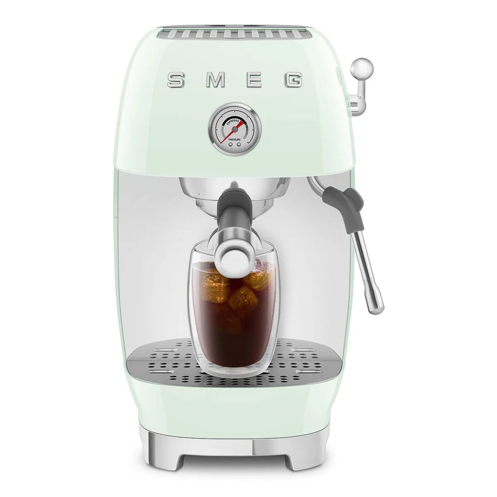 Kolbowy ekspres do kawy Smeg ECF03PGEU Pastelowa zieleń 50's Style