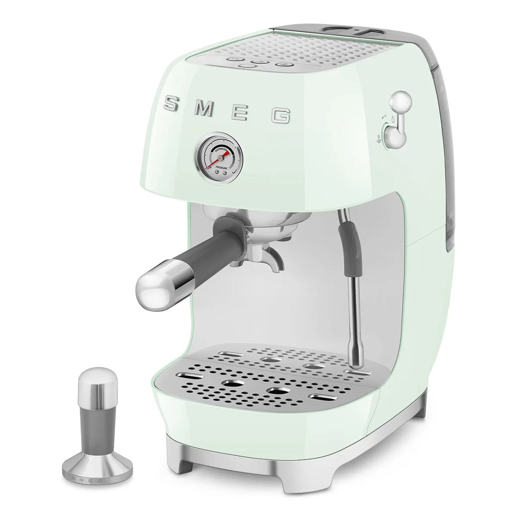 Kolbowy ekspres do kawy Smeg ECF03PGEU Pastelowa zieleń 50's Style