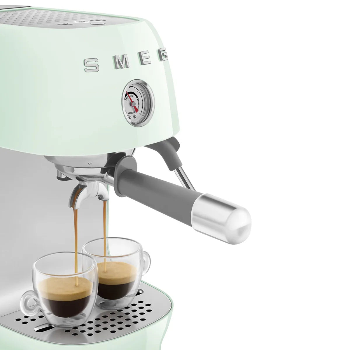 Kolbowy ekspres do kawy Smeg ECF03PGEU Pastelowa zieleń 50's Style
