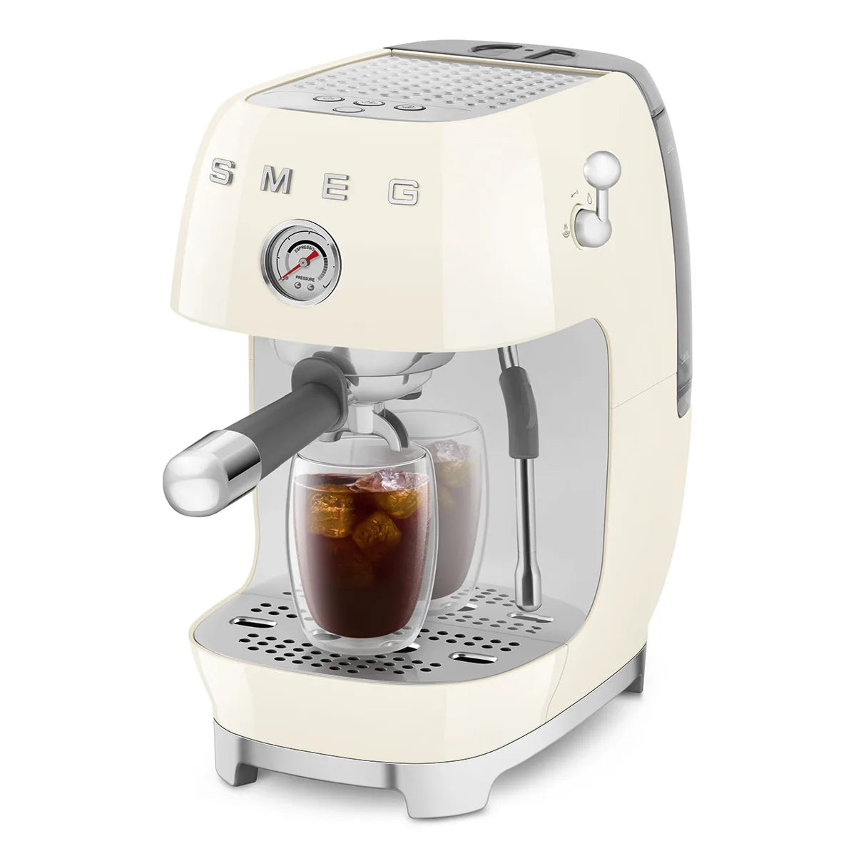 Kolbowy ekspres do kawy Smeg ECF03CREU Kremowy 50's Style