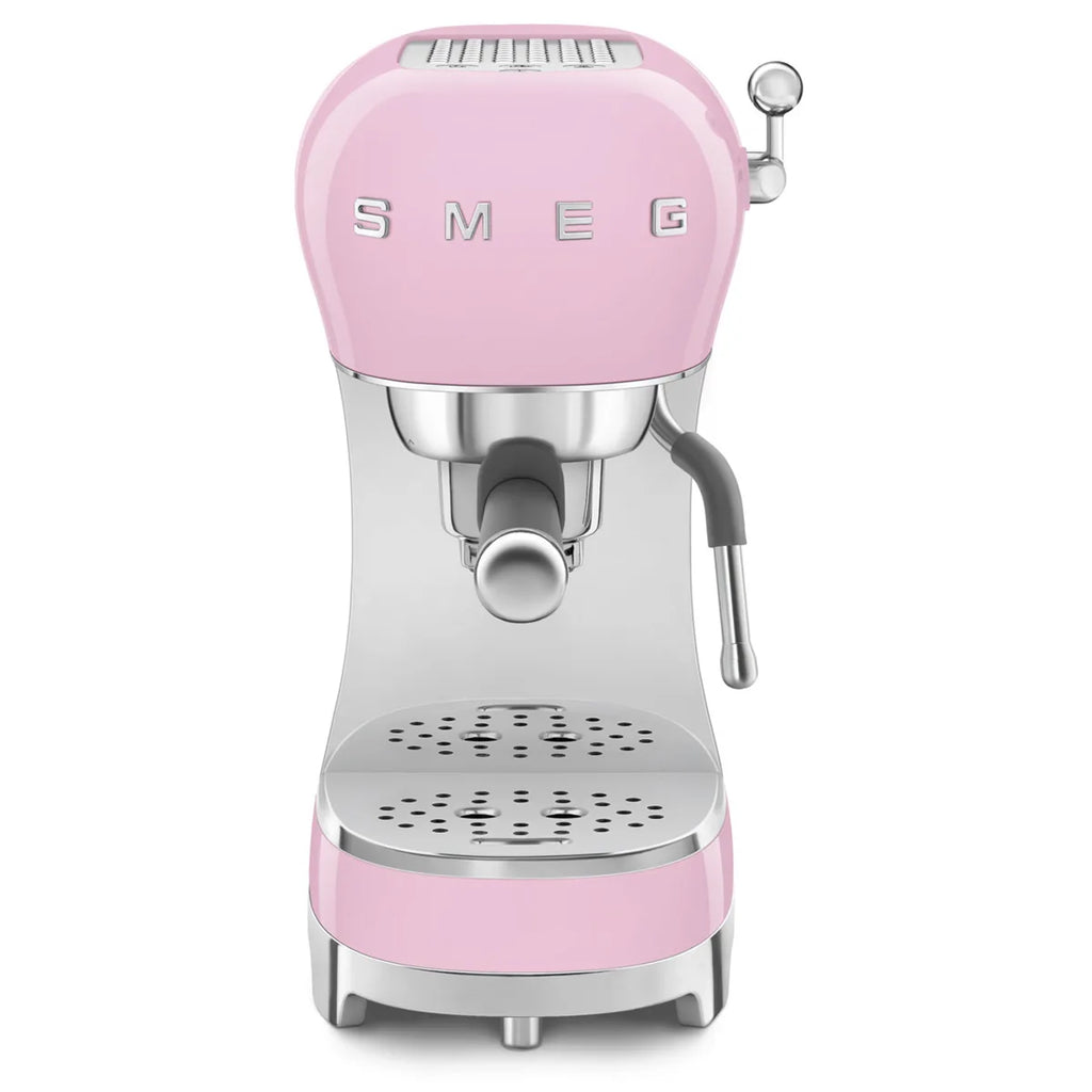 Kolbowy ekspres do kawy Smeg ECF02PKEU Pastelowy róż 50's Style