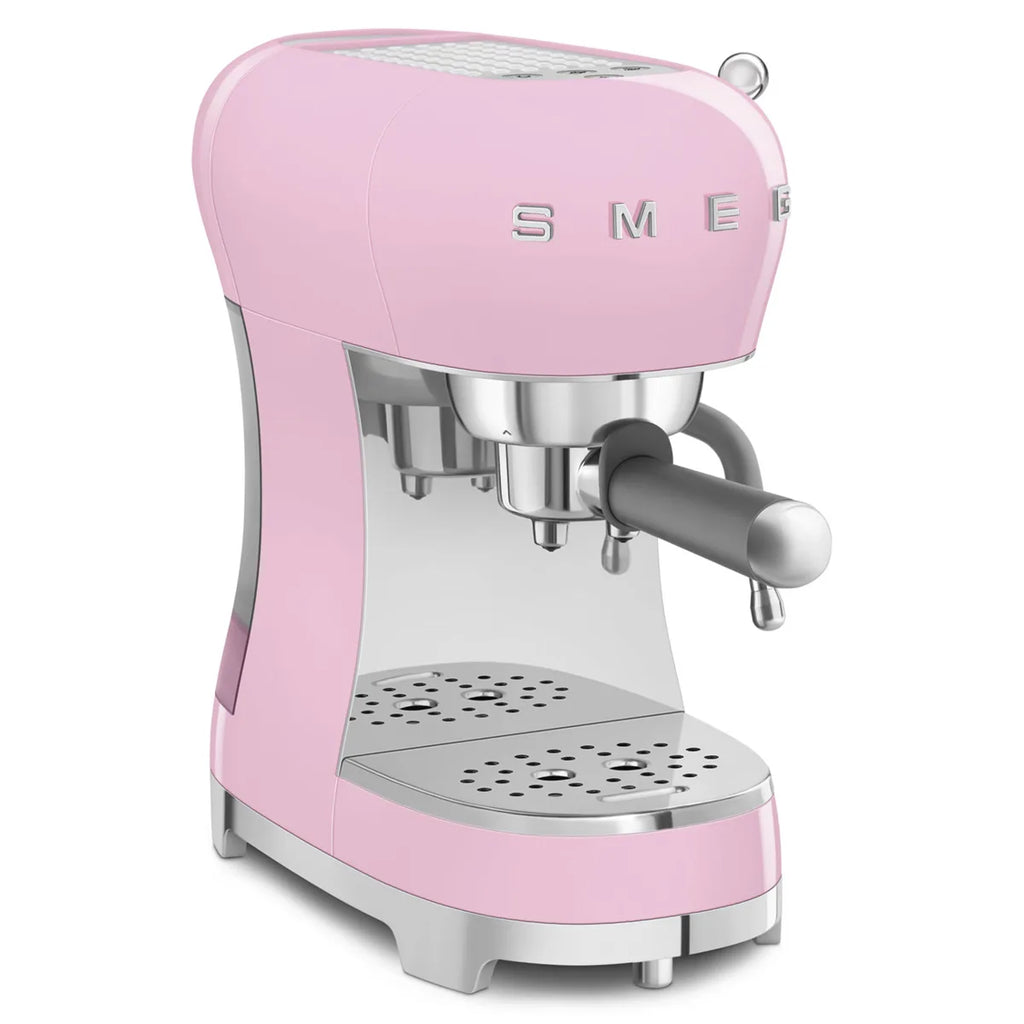 Kolbowy ekspres do kawy Smeg ECF02PKEU Pastelowy róż 50's Style