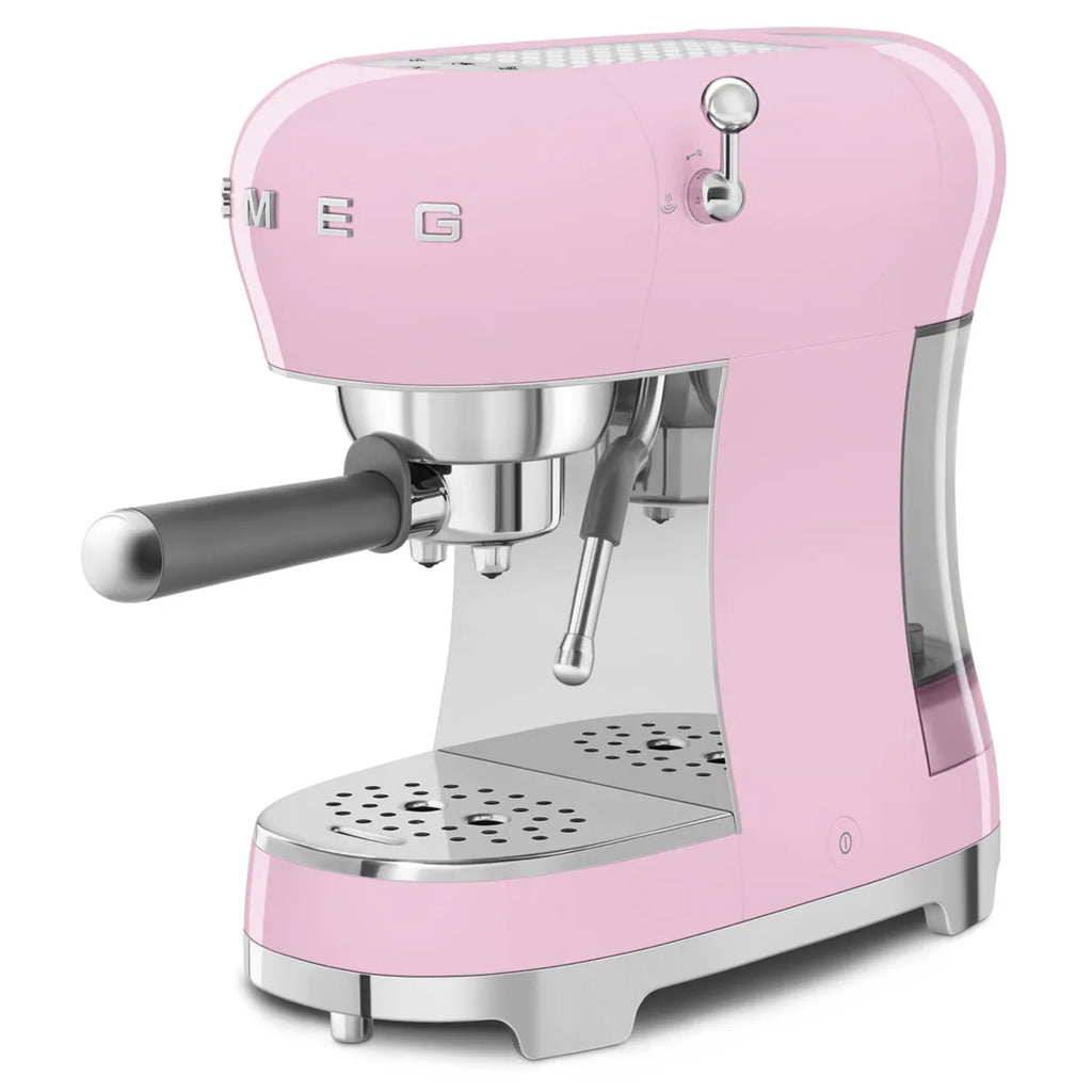 Kolbowy ekspres do kawy Smeg ECF02PKEU Pastelowy róż 50's Style