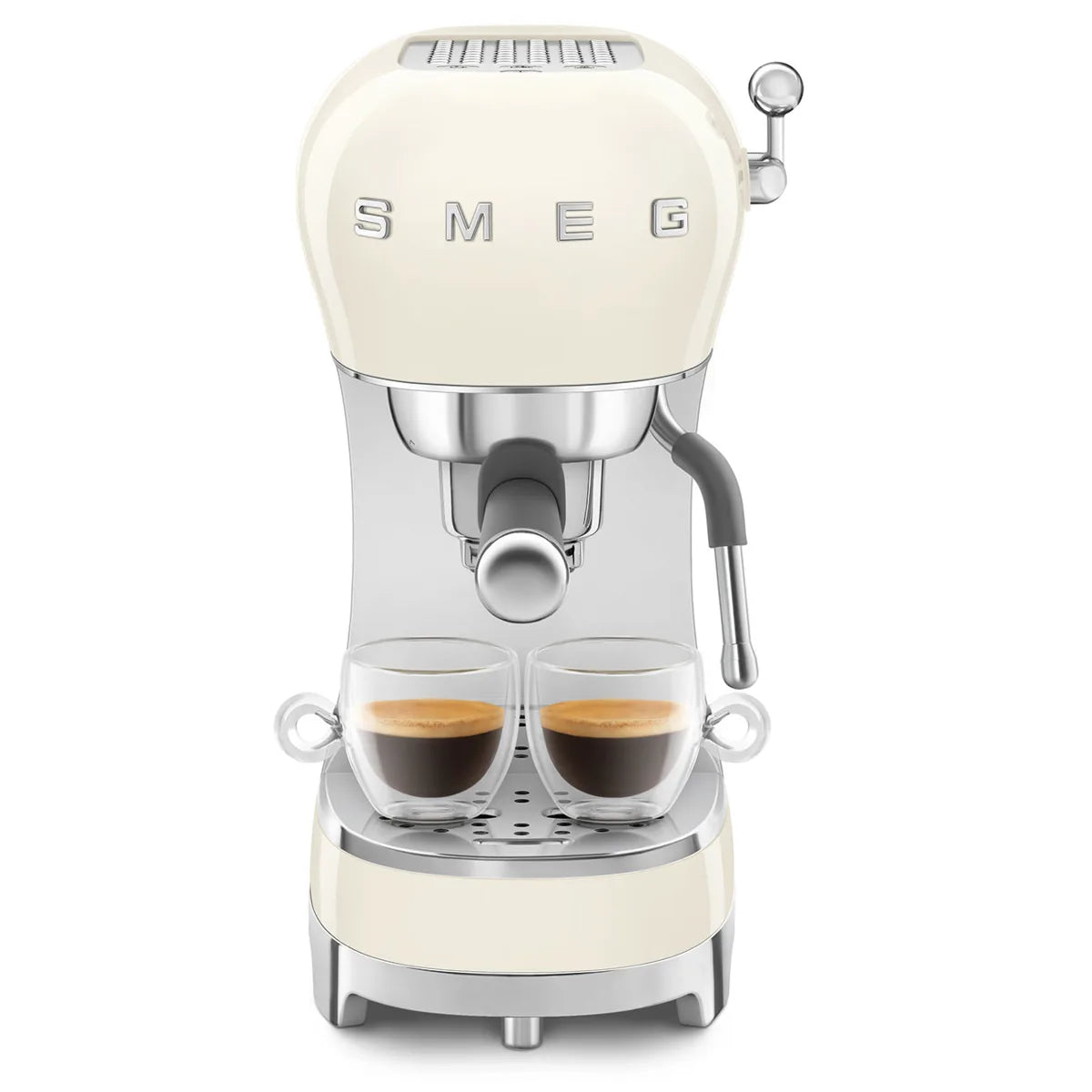 Kolbowy ekspres do kawy Smeg ECF02CREU Kremowy 50's Style
