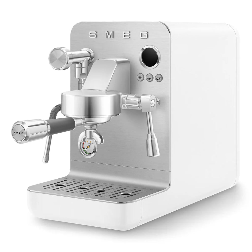 Kolbowy ekspres do kawy Minipro Smeg EMC02WHMEU Biały Collezione