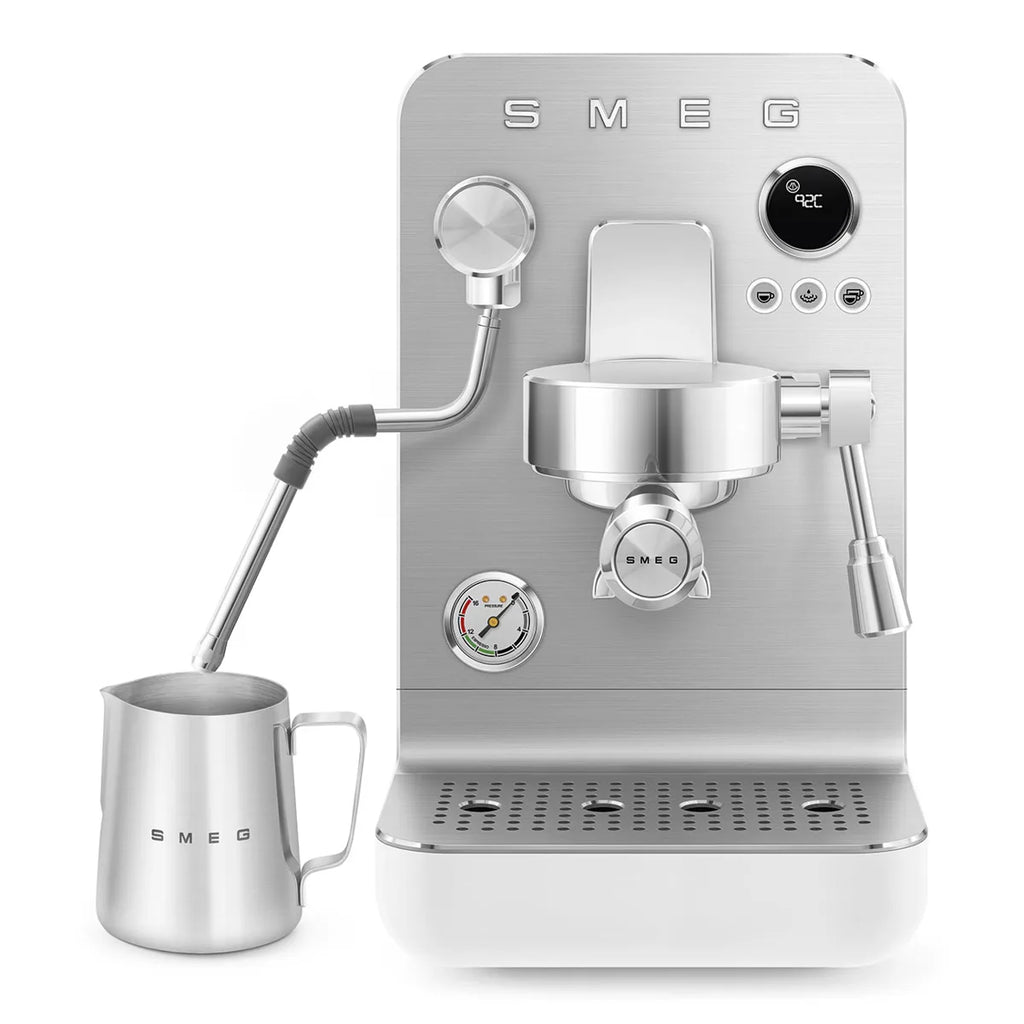 Kolbowy ekspres do kawy Minipro Smeg EMC02WHMEU Biały Collezione