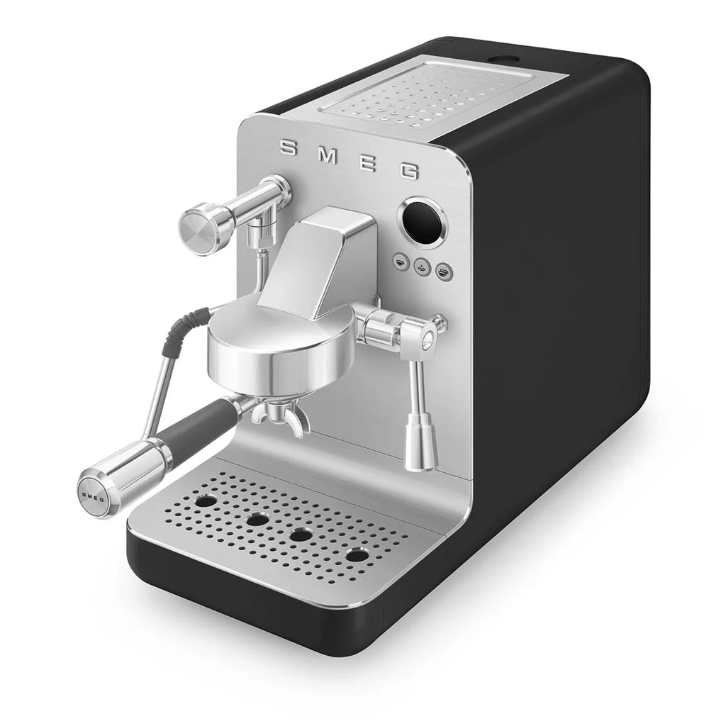Kolbowy ekspres do kawy Minipro Smeg EMC02BLMEU Czarny Collezione