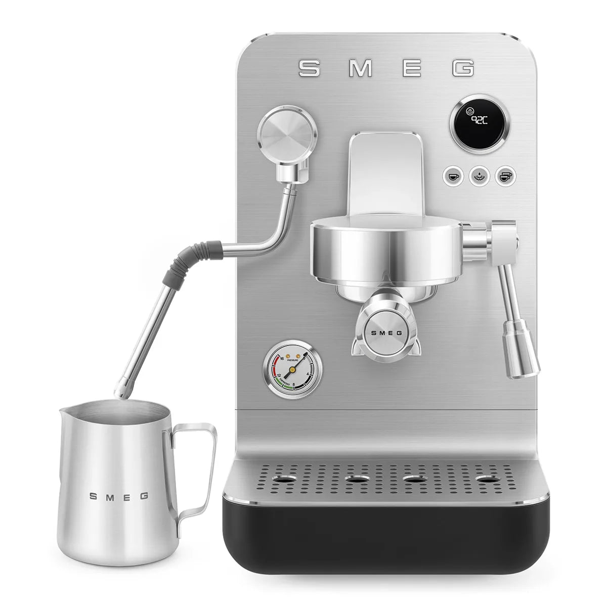 Kolbowy ekspres do kawy Minipro Smeg EMC02BLMEU Czarny Collezione