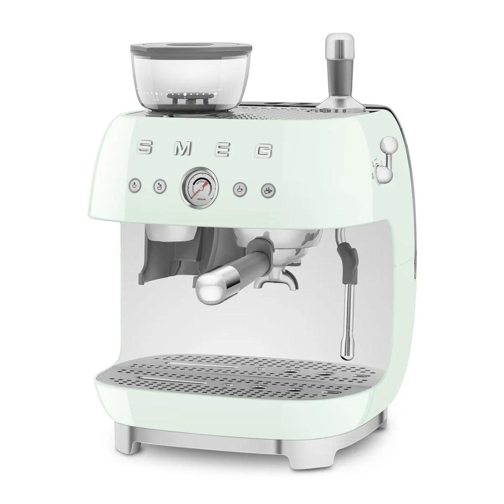 Kolbowy ekspres do kawy Smeg EGF03PGEU Pastelowa zieleń 50's Style
