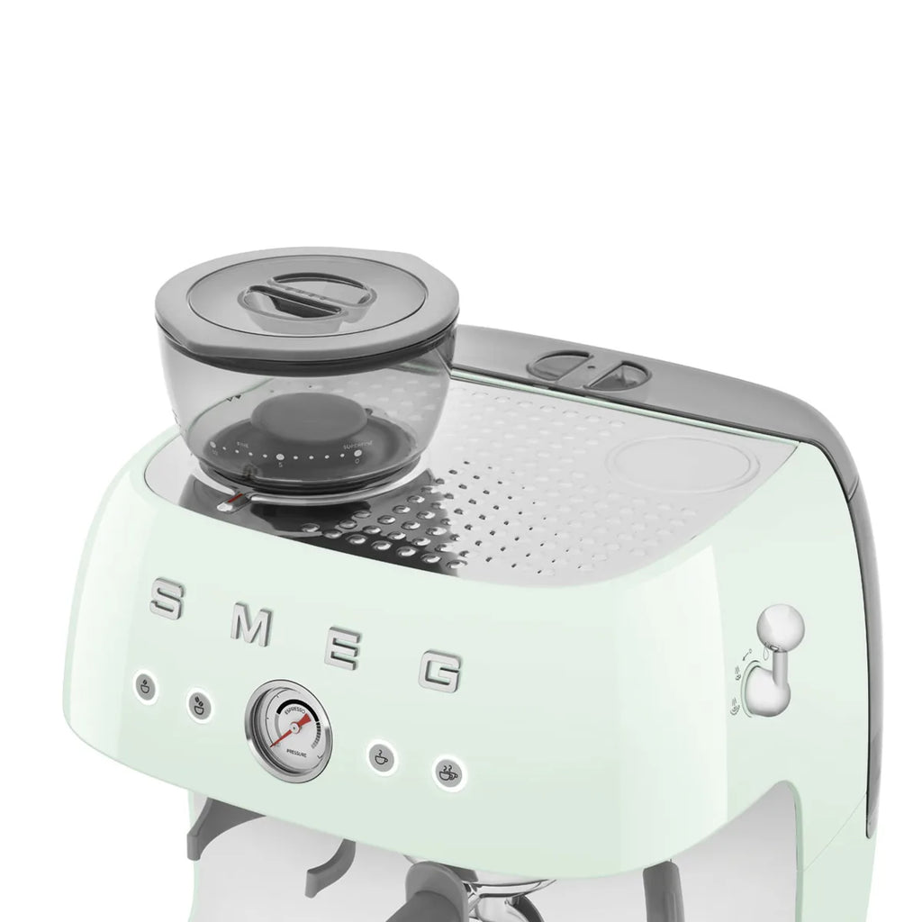 Kolbowy ekspres do kawy Smeg EGF03PGEU Pastelowa zieleń 50's Style