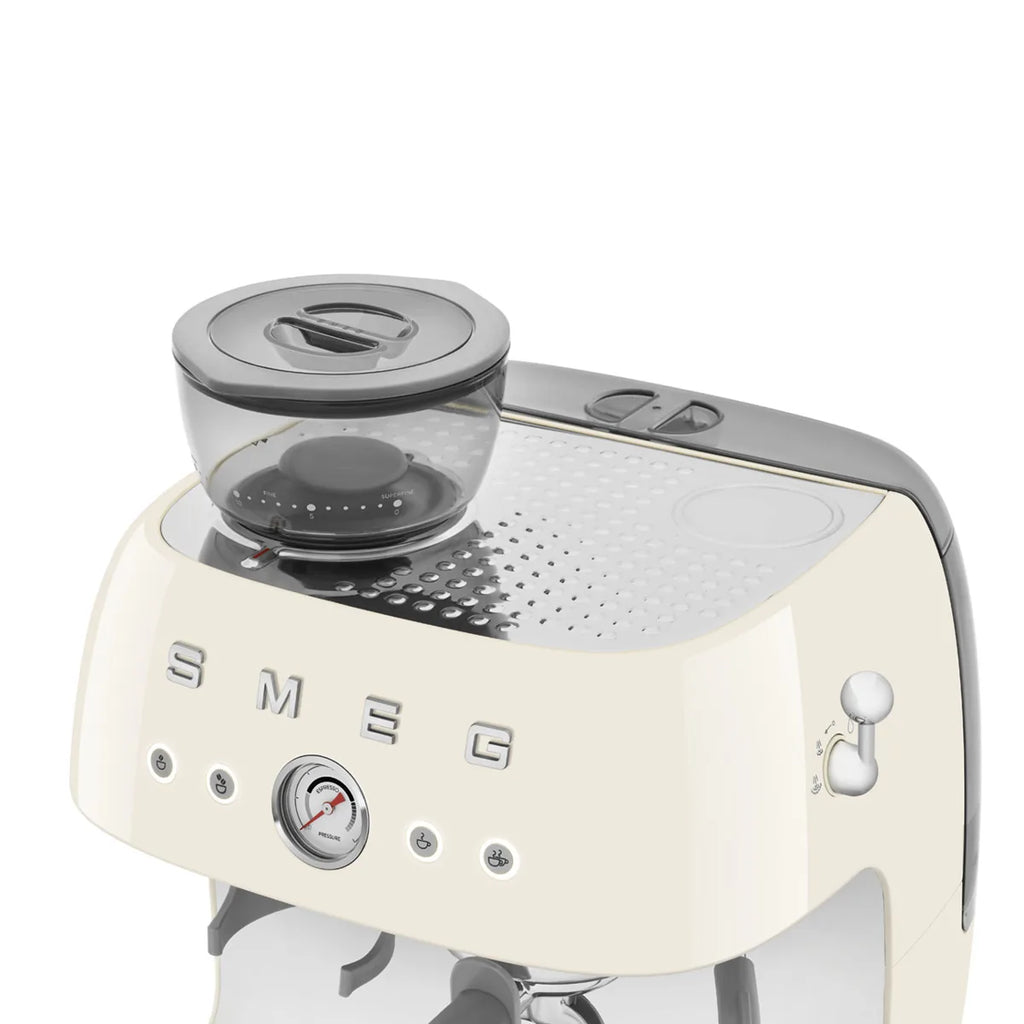Kolbowy ekspres do kawy Smeg EGF03CREU Kremowy 50's Style