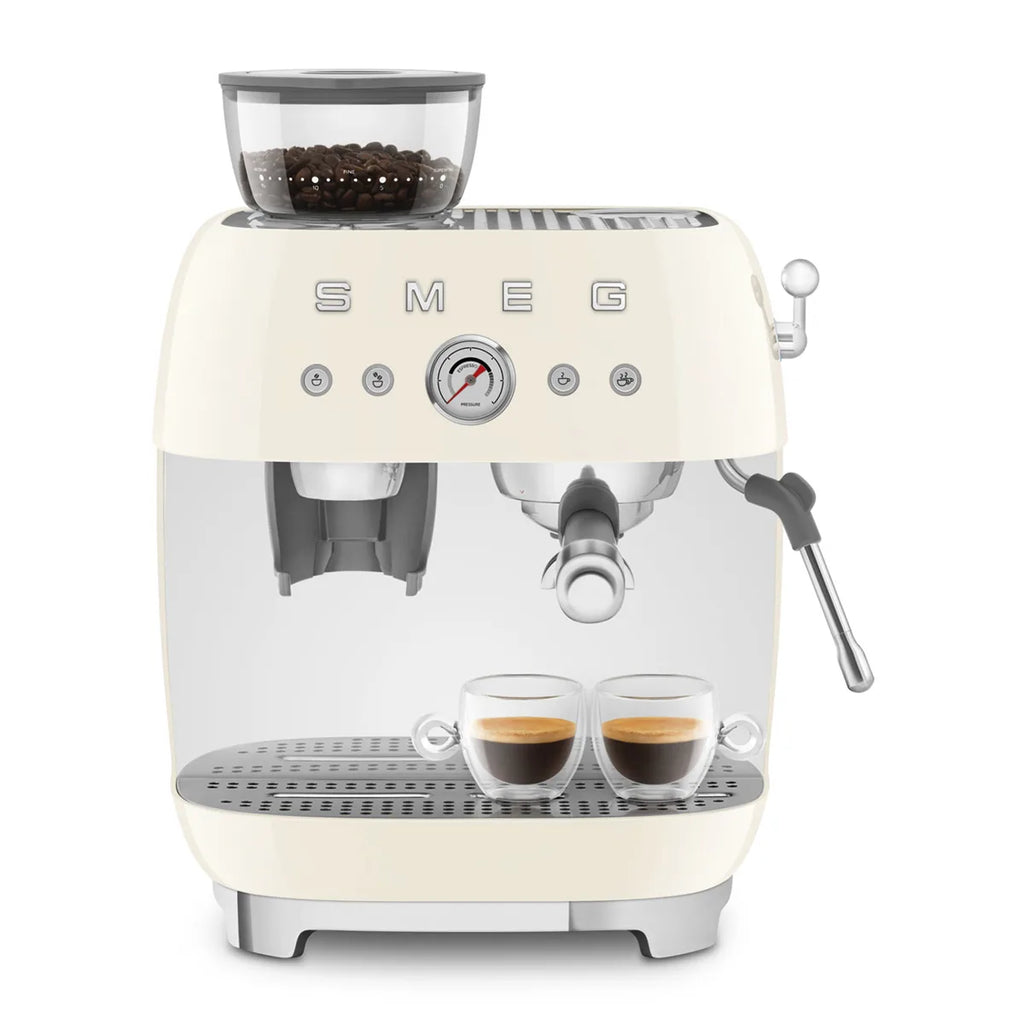 Kolbowy ekspres do kawy Smeg EGF03CREU Kremowy 50's Style