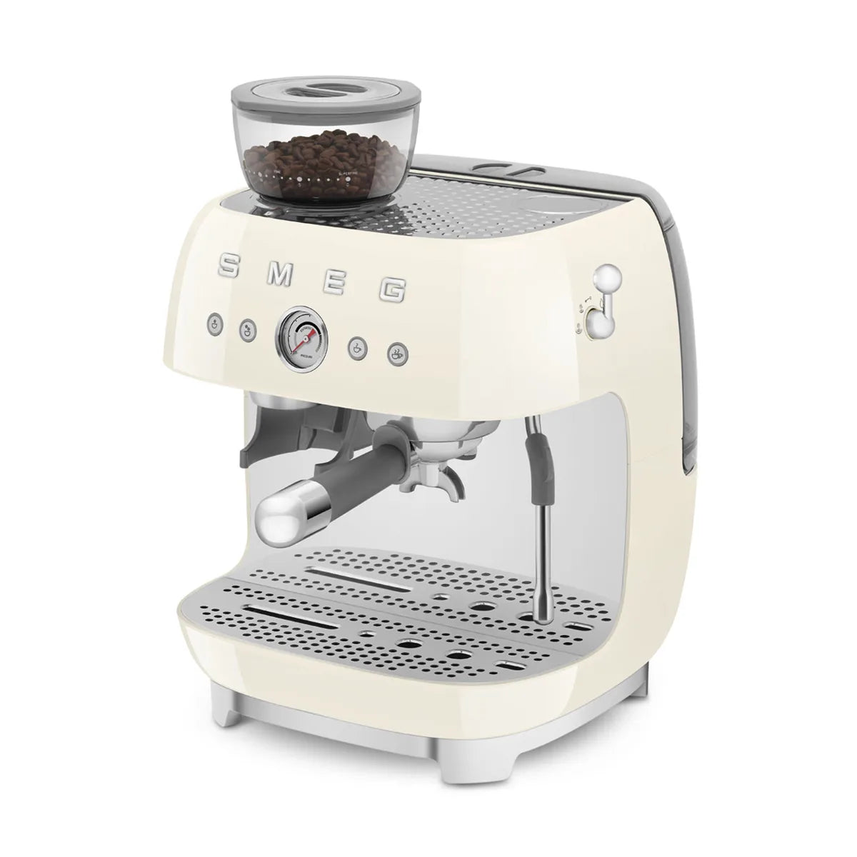 Kolbowy ekspres do kawy Smeg EGF03CREU Kremowy 50's Style