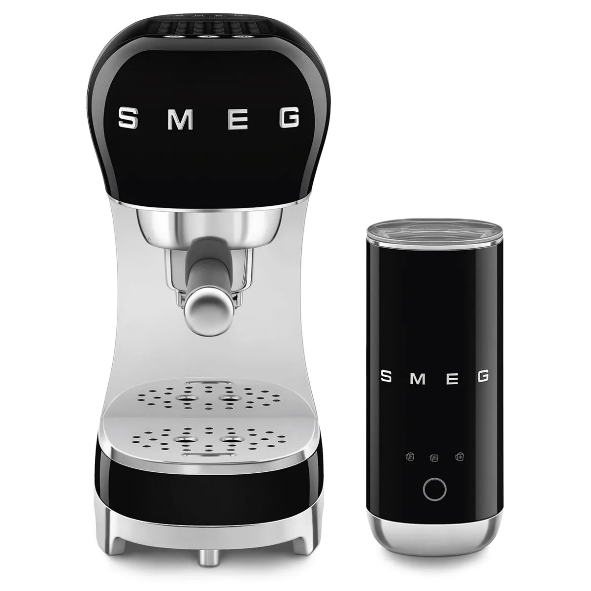 Kolbowy ekspres do kawy Smeg ECF12BLEU Czarny 50's Style