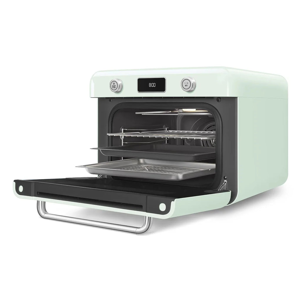 Nablatowy piekarnik Galileo Smeg COF01PGEU Pastelowa zieleń 50's Style