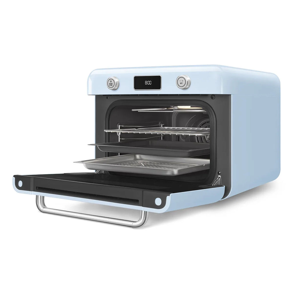 Nablatowy piekarnik Galileo Smeg COF01PBEU Pastelowy błękit 50's Style