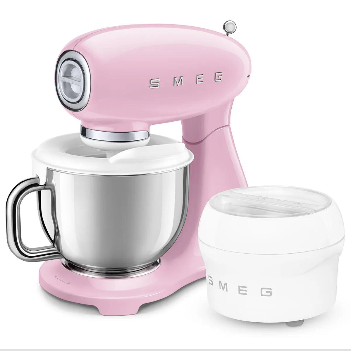 Mikser planetarny Smeg SMF05PKEU Pastelowy róż 50's Style