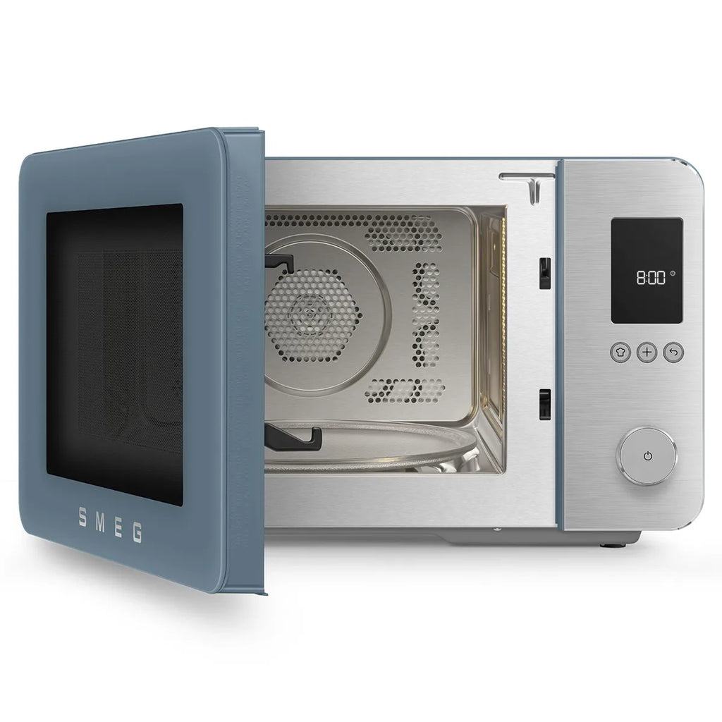 Kuchenka mikrofalowa z funkcją piekarnika Smeg MOC02SBMEU Storm blue Collezione