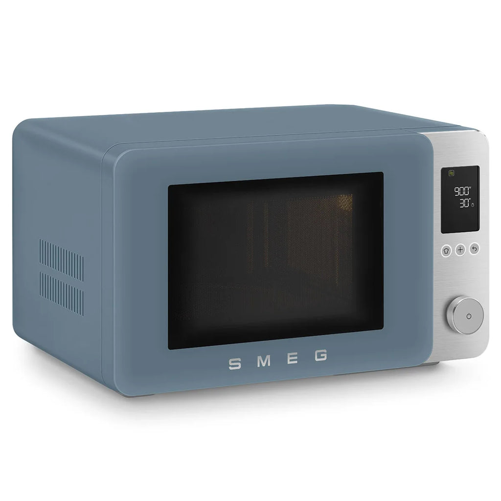 Kuchenka mikrofalowa z funkcją piekarnika Smeg MOC02SBMEU Storm blue Collezione