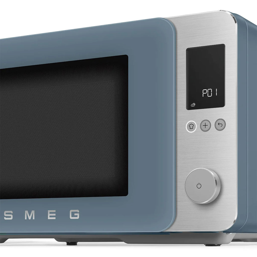 Kuchenka mikrofalowa z funkcją piekarnika Smeg MOC02SBMEU Storm blue Collezione