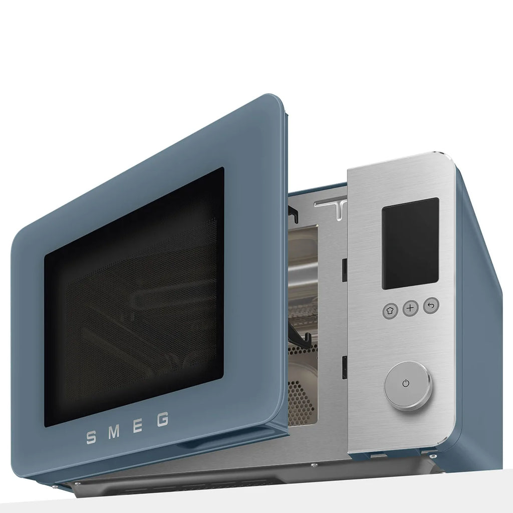 Kuchenka mikrofalowa z funkcją piekarnika Smeg MOC02SBMEU Storm blue Collezione