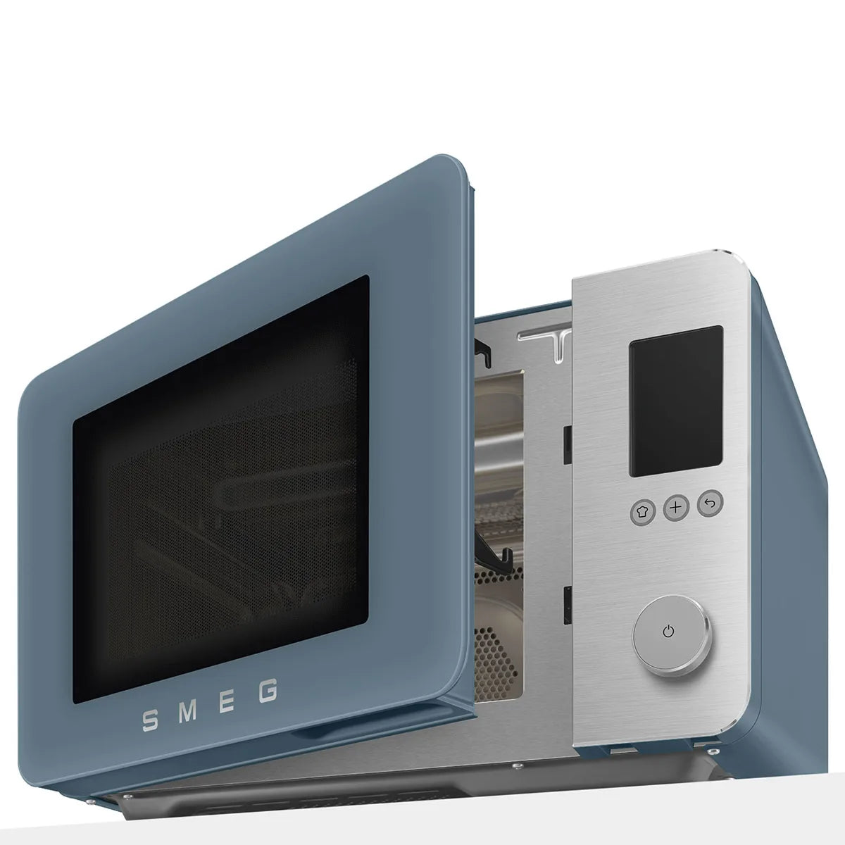 Kuchenka mikrofalowa z funkcją piekarnika Smeg MOC02SBMEU Storm blue Collezione