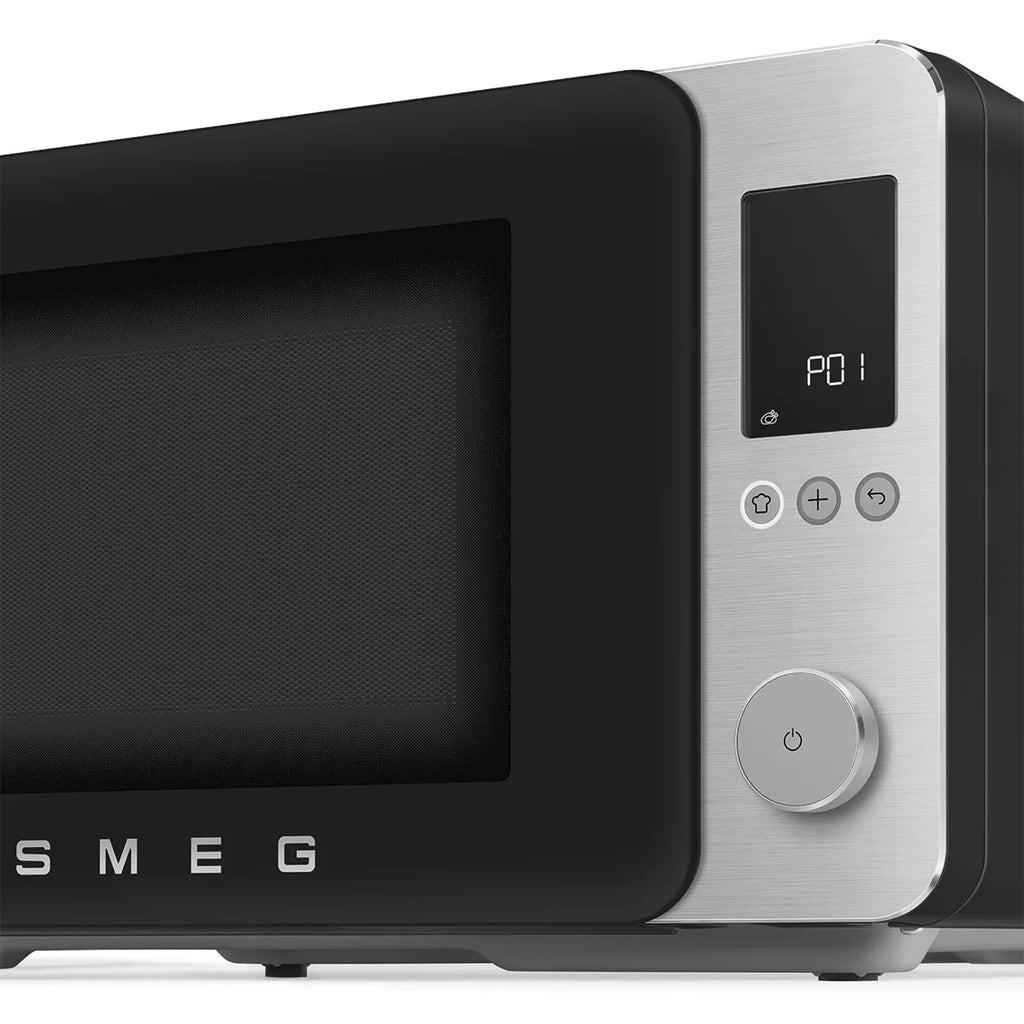 Kuchenka mikrofalowa z funkcją piekarnika Smeg MOC02BLMEU Czarny Collezione