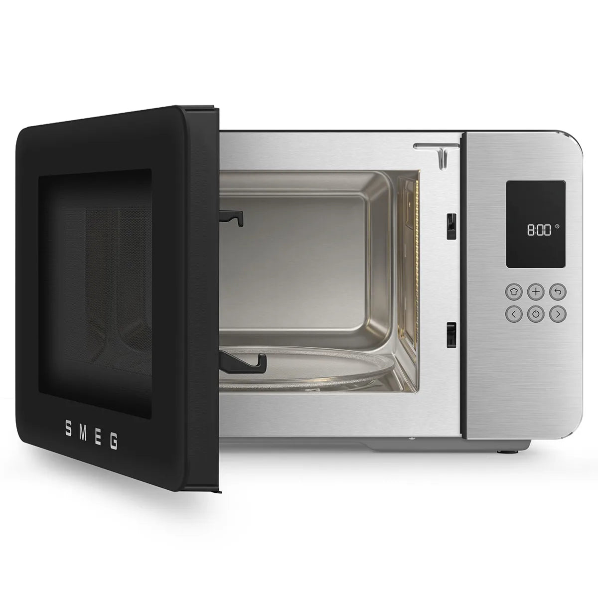 Kuchenka mikrofalowa z funkcją grill Smeg MOC01BLMEU Czarny Collezione