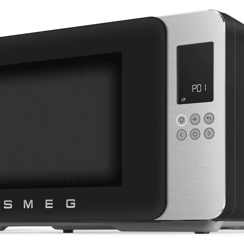 Kuchenka mikrofalowa z funkcją grill Smeg MOC01BLMEU Czarny Collezione