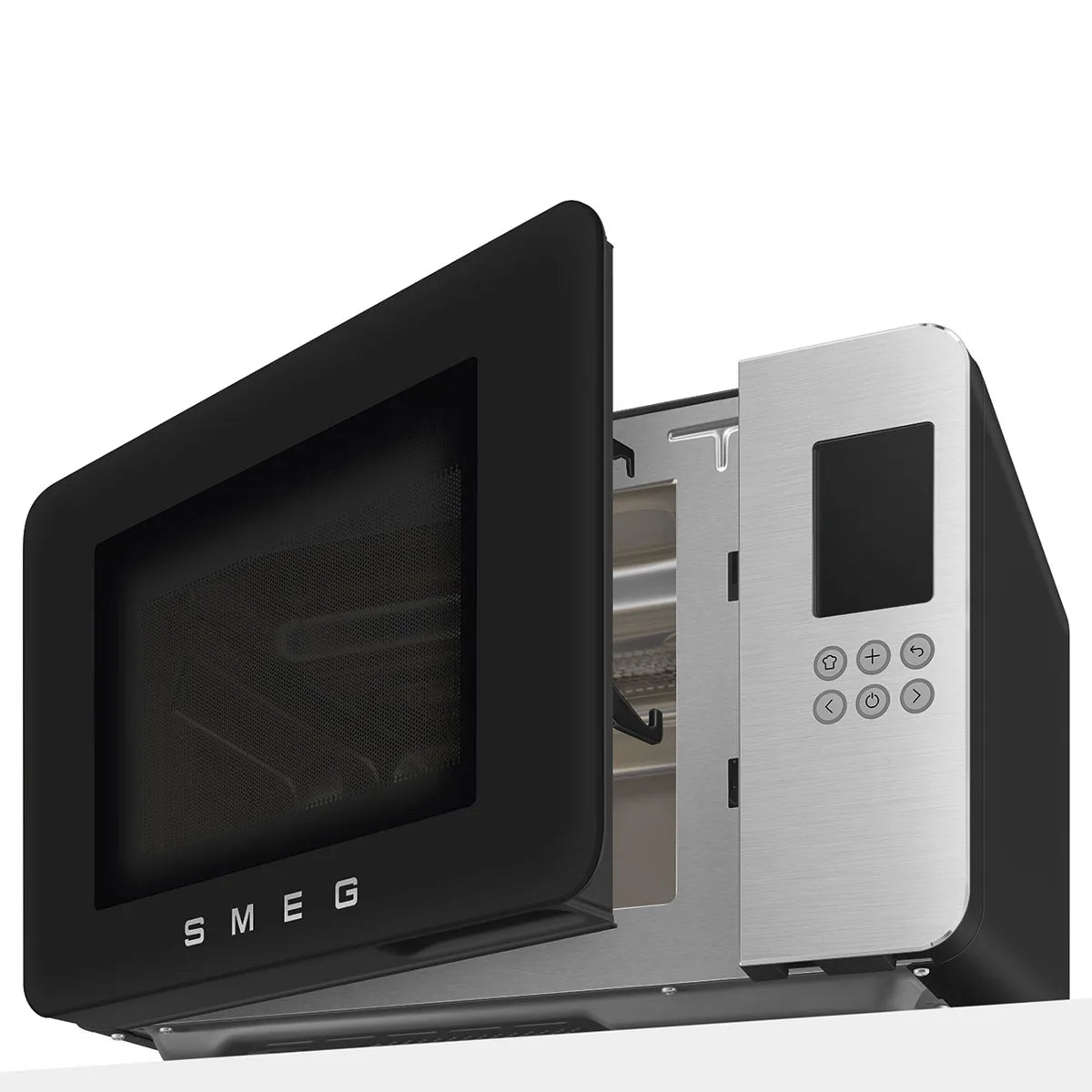 Kuchenka mikrofalowa z funkcją grill Smeg MOC01BLMEU Czarny Collezione