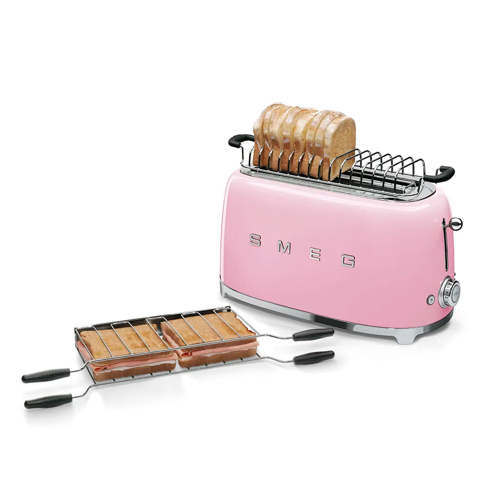 Toster na 4 kromki Smeg TSF02PKEU Pastelowy róż 50's Style