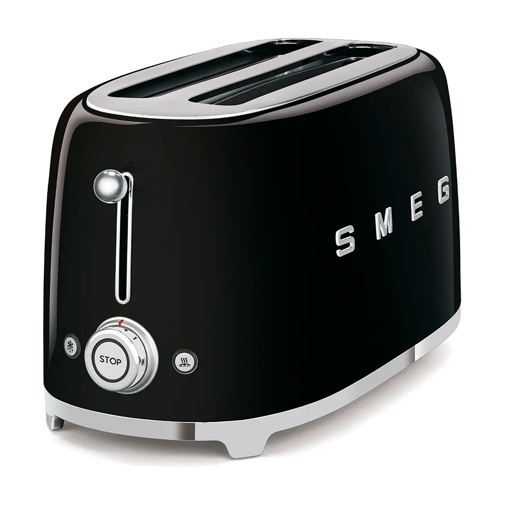 Toster na 4 kromki Smeg TSF02BLEU Czarny 50's Style
