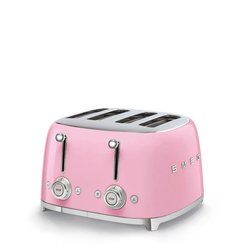 Toster na 4 kromki Smeg TSF03PKEU Pastelowy róż 50's Style