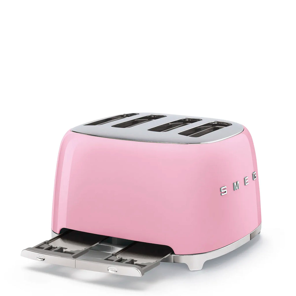 Toster na 4 kromki Smeg TSF03PKEU Pastelowy róż 50's Style