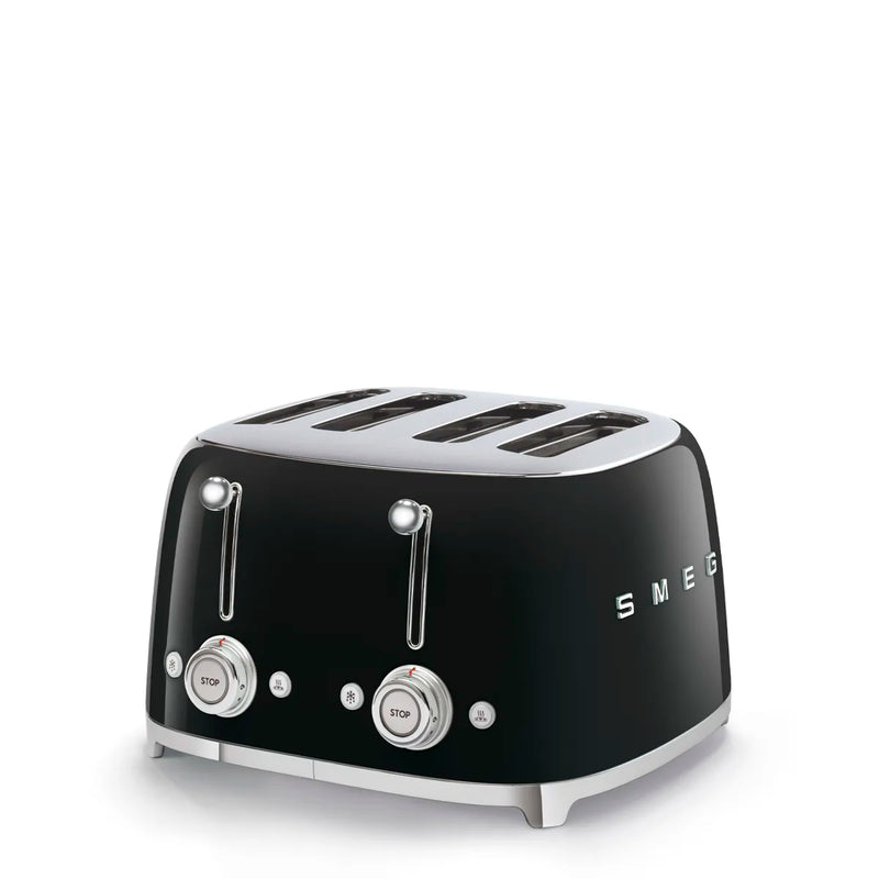 Toster na 4 kromki Smeg TSF03BLEU Czarny 50's Style
