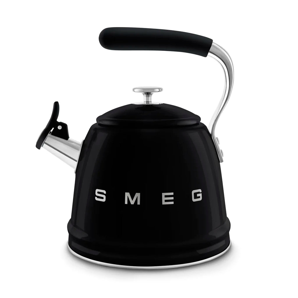 Czajnik z gwizdkiem Smeg WKF01BL Czarny 50's Style