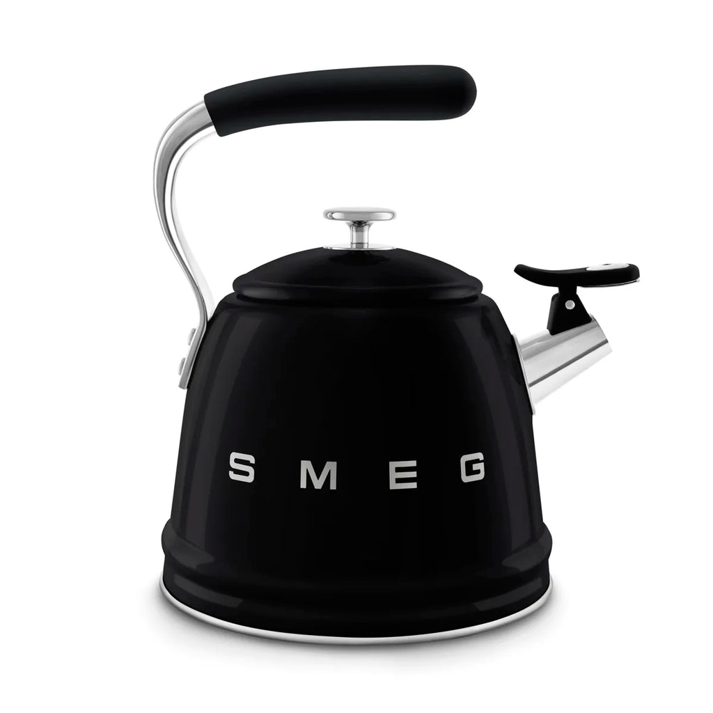 Czajnik z gwizdkiem Smeg WKF01BL Czarny 50's Style