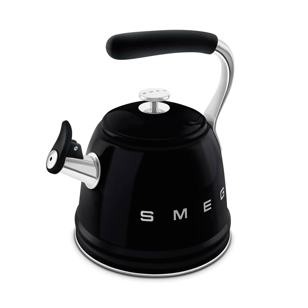 Czajnik z gwizdkiem Smeg WKF01BL Czarny 50's Style