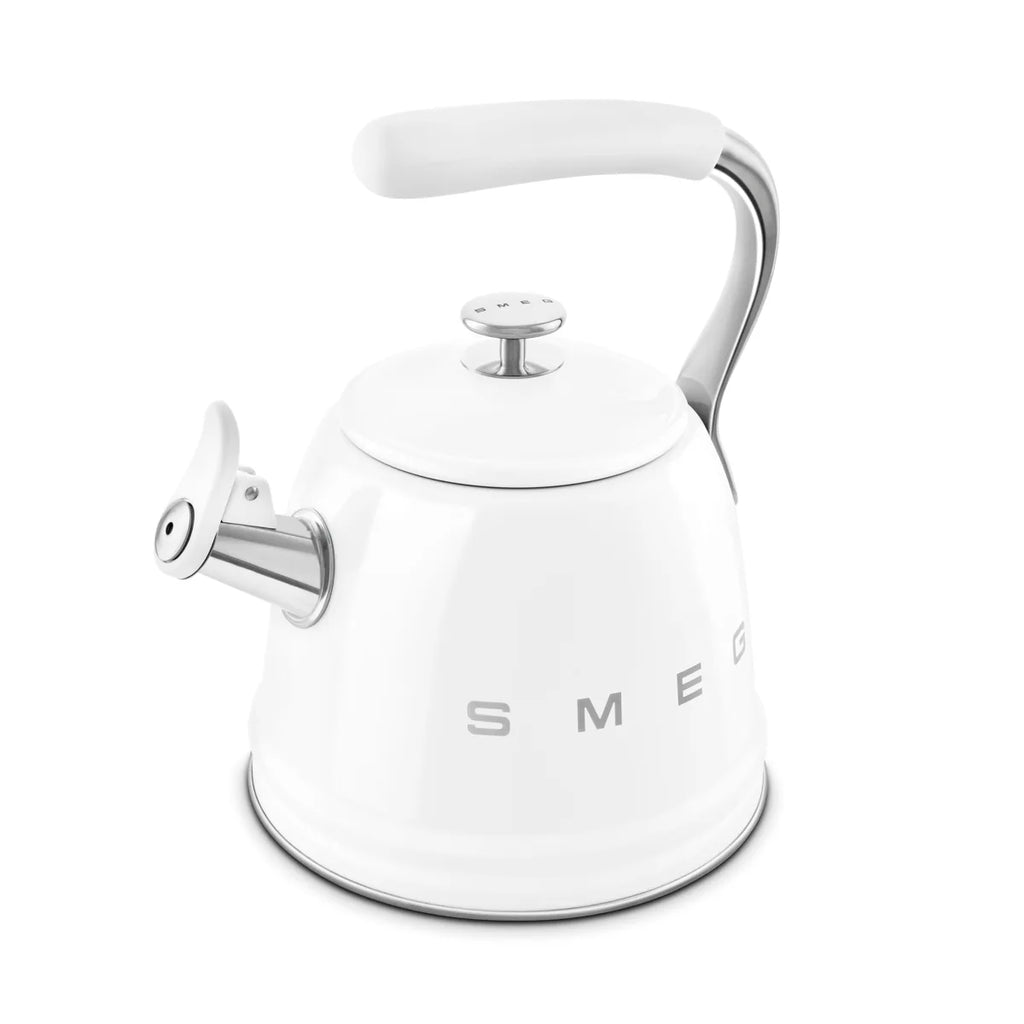 Czajnik z gwizdkiem Smeg WKF01WH Biały 50's Style