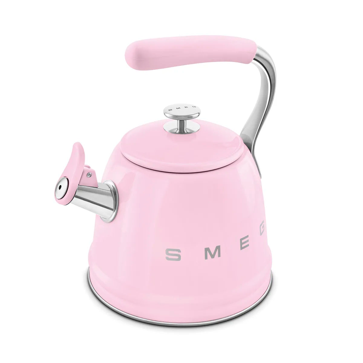 Czajnik z gwizdkiem Smeg WKF01PK Pastelowy róż 50's Style