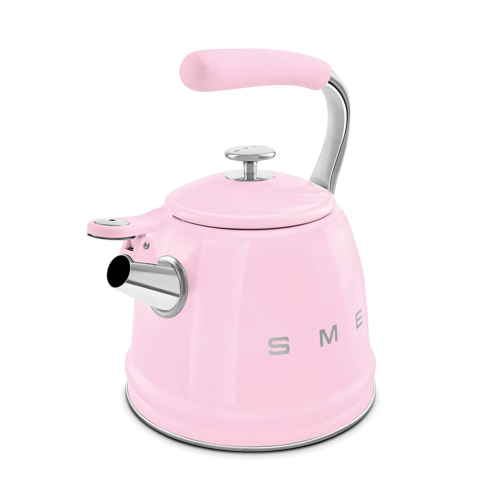 Czajnik z gwizdkiem Smeg WKF01PK Pastelowy róż 50's Style