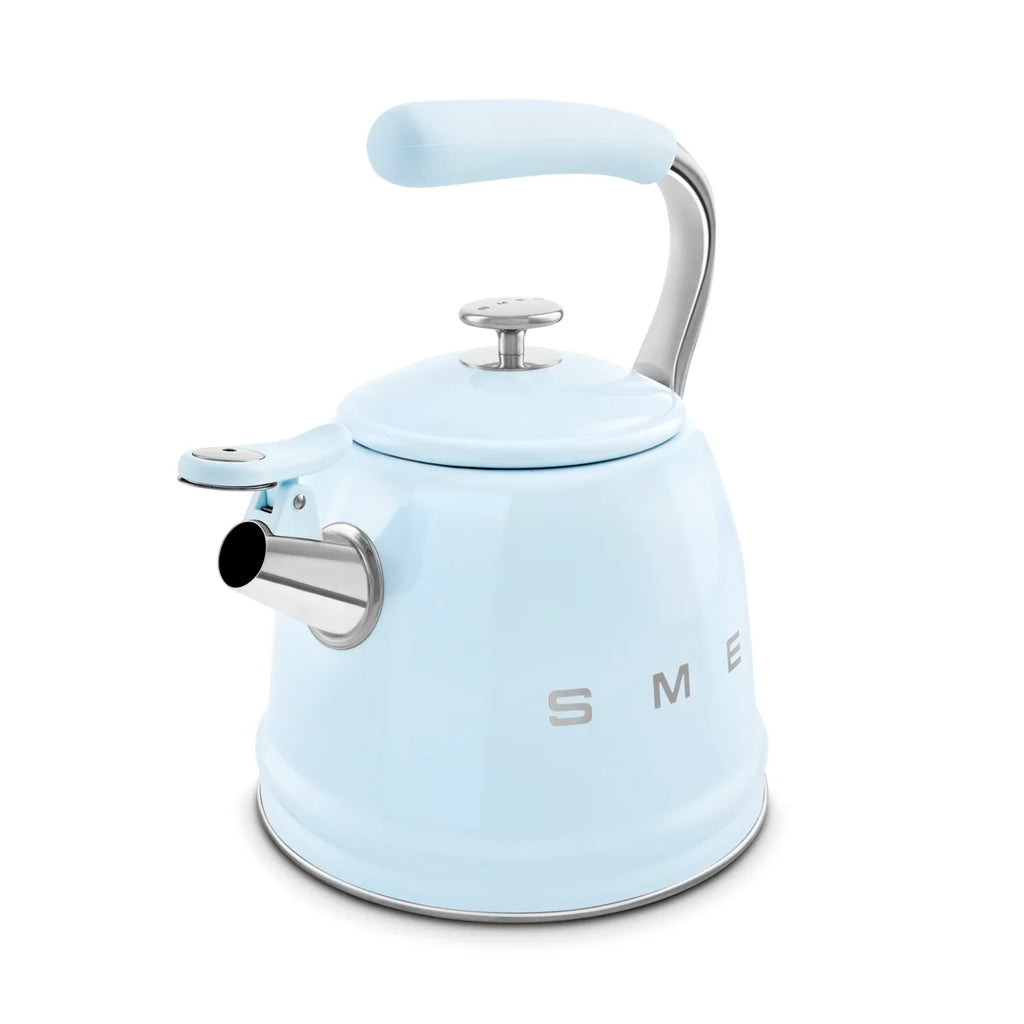 Czajnik z gwizdkiem Smeg WKF01PB Pastelowy błękit 50's Style