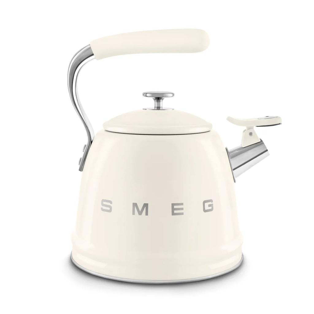 Czajnik z gwizdkiem Smeg WKF01CR Kremowy 50's Style