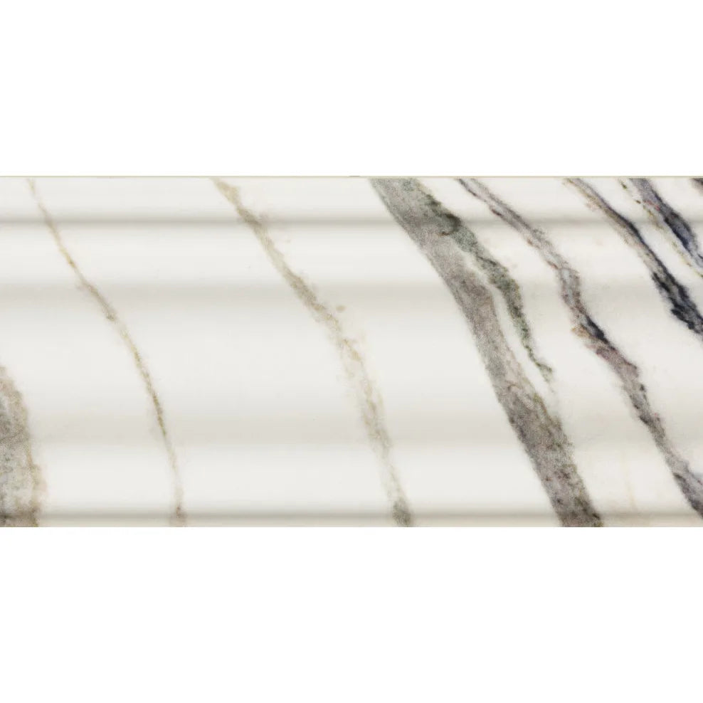 Onde nel tempo - Bianco 10x40 cm
